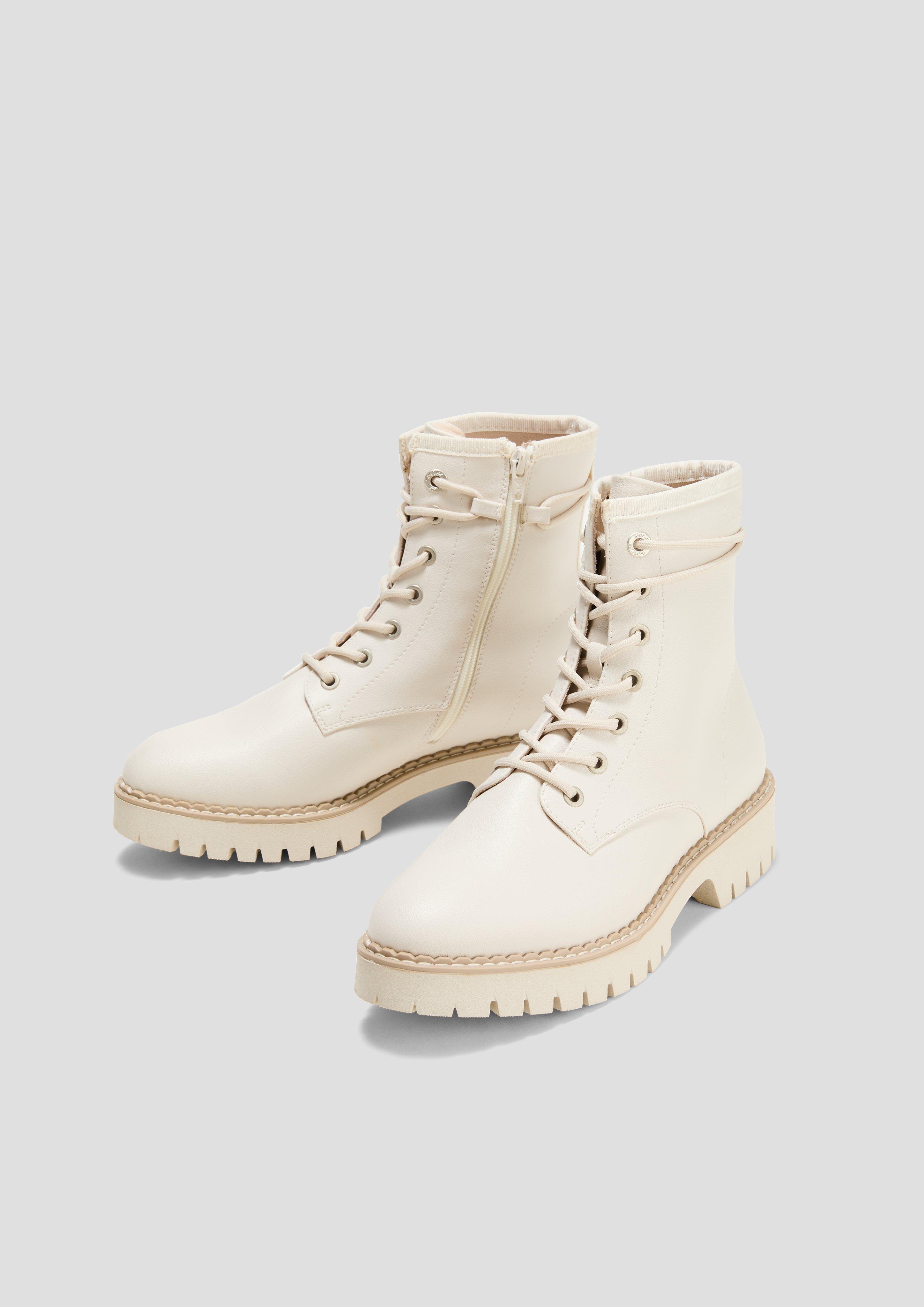 Schnürstiefel in Leder-Optik  6008284-462
