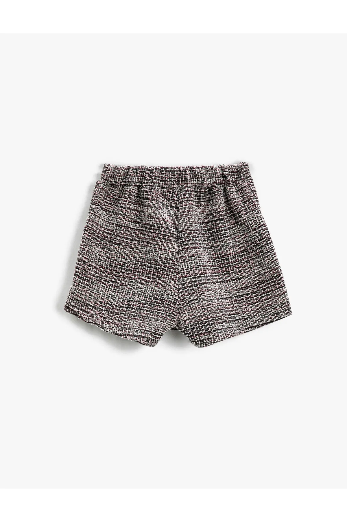 Koton  Zweireihiger Tweed-Mini-Shorts-Rock mit elastischer Taille