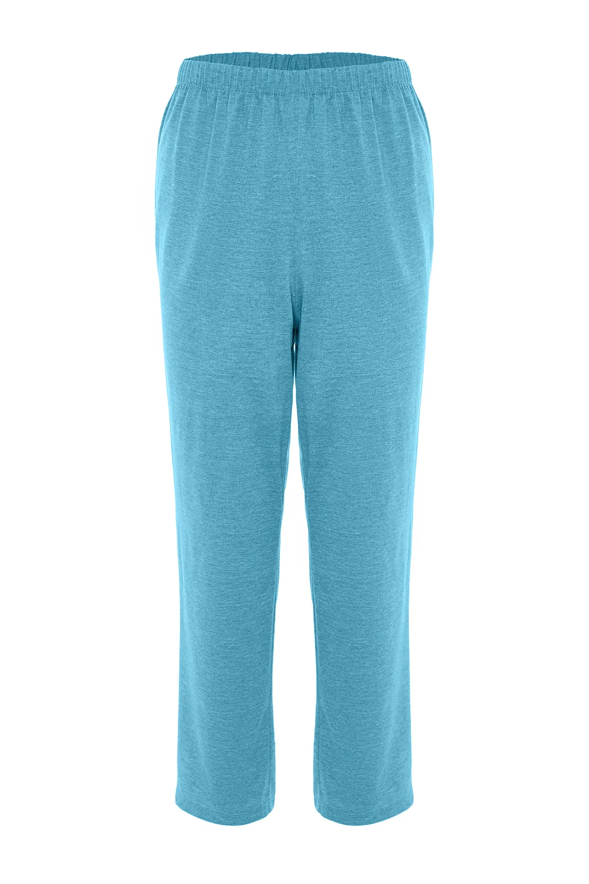 Trendyol Collection  Grüne Capri-Strick-Pyjamahose aus 100 % Baumwolle THMSS23PJ00001