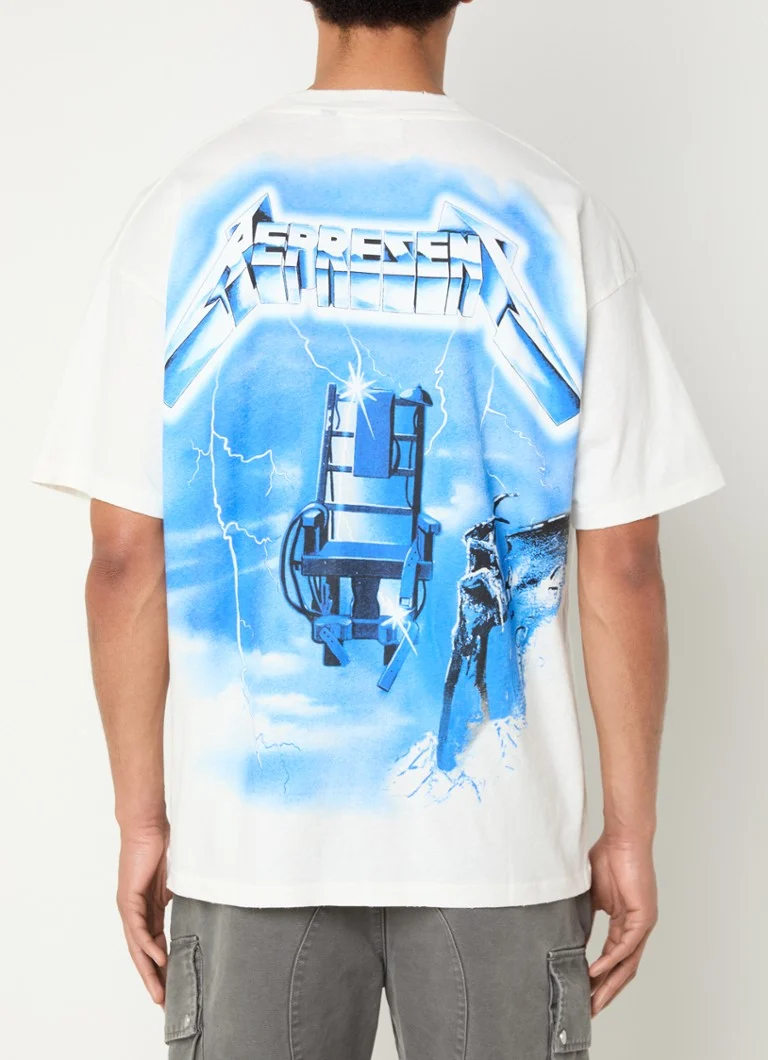 Μπλούζα με στάμπα από οργανικό βαμβάκι Represent Metallica Ride the Lightning