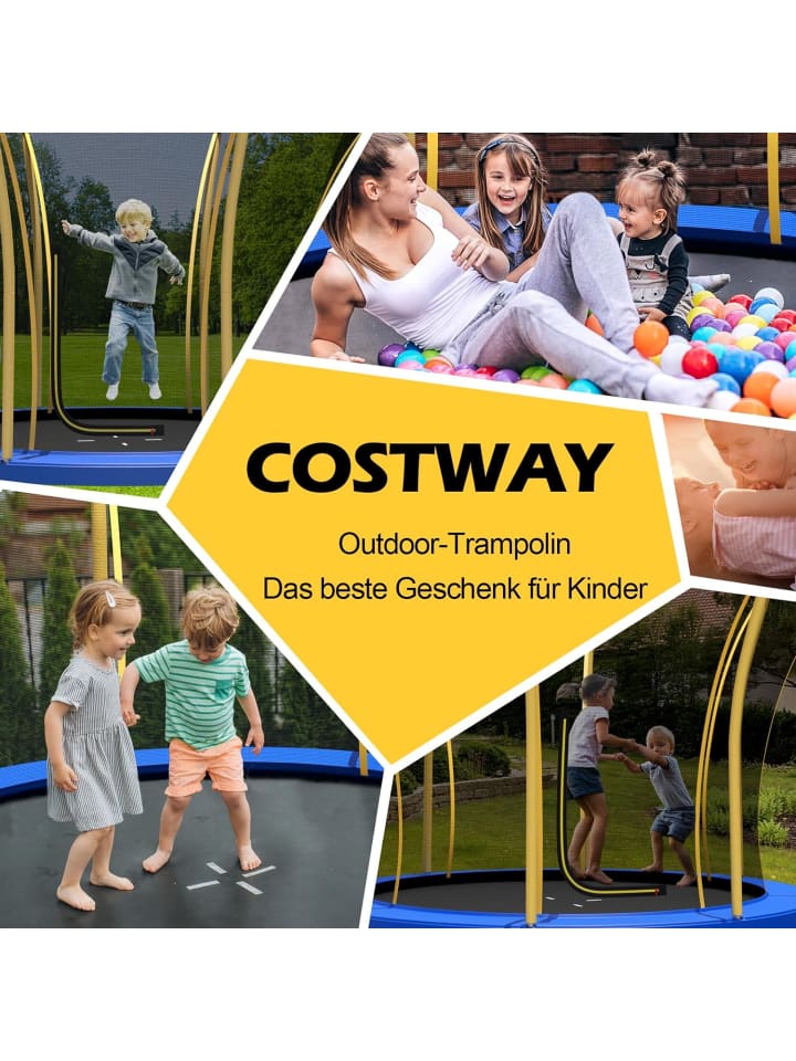 COSTWAY φ304cm Gartentrampolin in Gelb günstig kaufen onesize