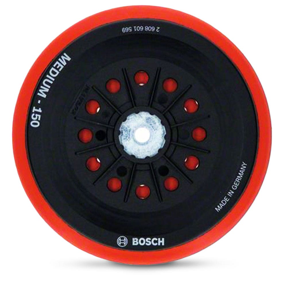 Disco de lixa excêntrica média BOSCH de 150 mm com velcro e presilha