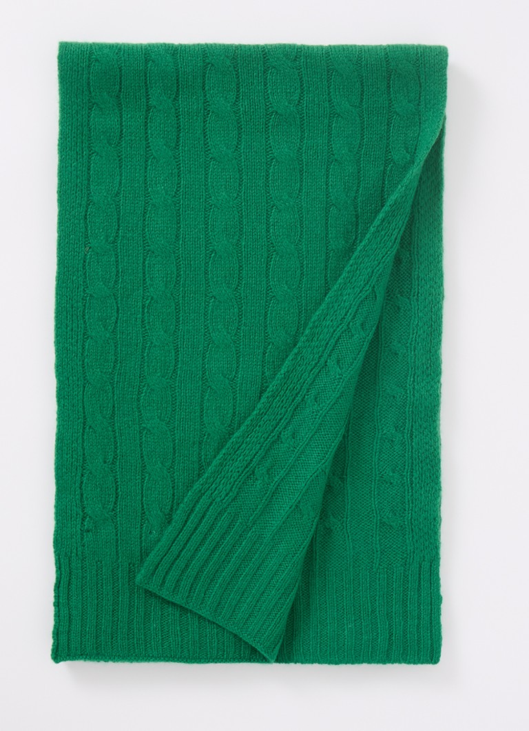Ralph Lauren  Kabelgebreide sjaal in kasjmierblend 183 x 27 cm