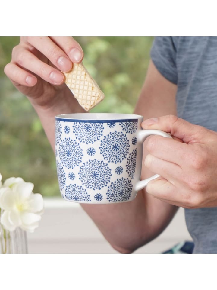 Geda Labels Tasse 6er Set Classic Blue Pattern in Blau - 300 ml günstig kaufen onesize