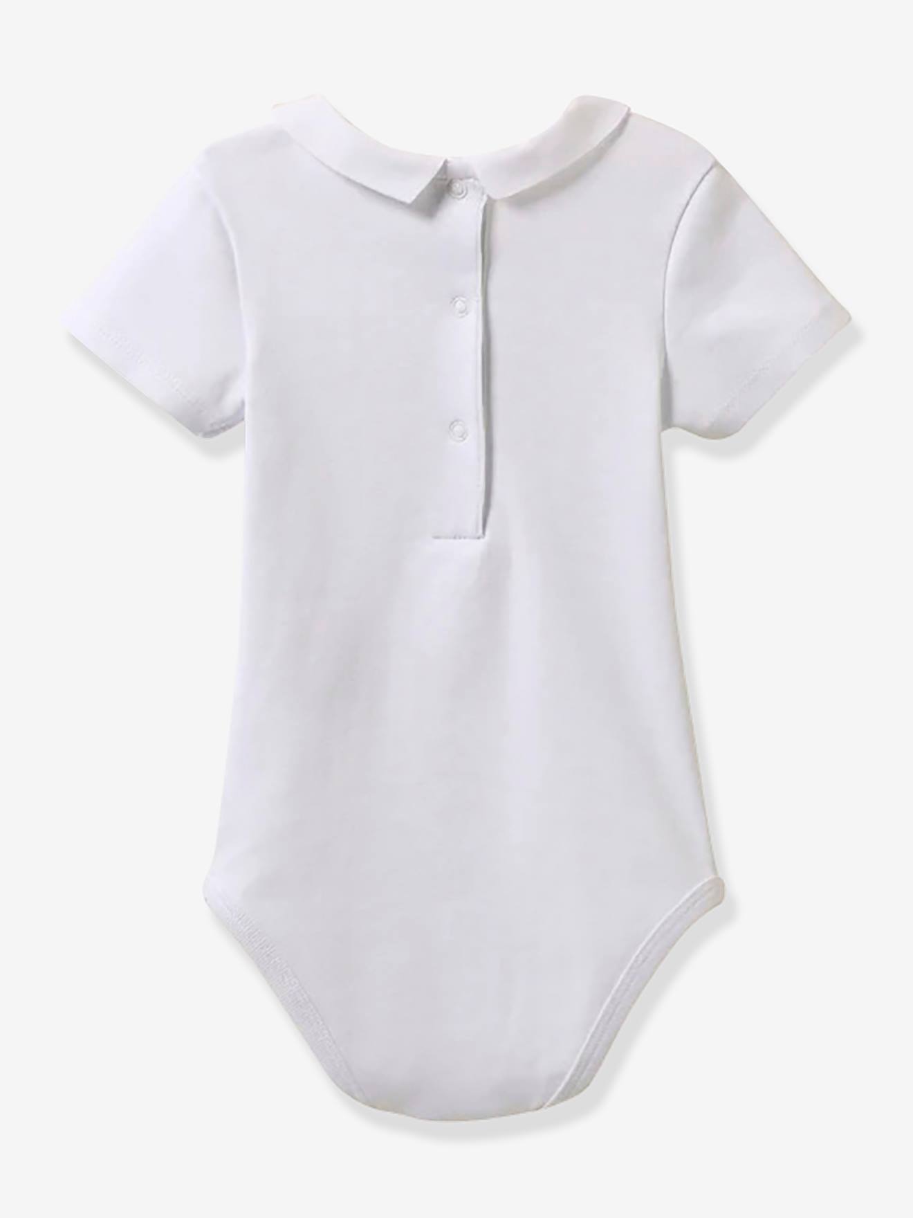 Cyrillus Baby Body mit Kragen CYRILLUS, Bio-Baumwolle - weiß