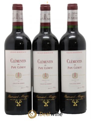 Le Clémentin de Pape Clément Second Vin  2009 - Lot de 3 Bouteilles