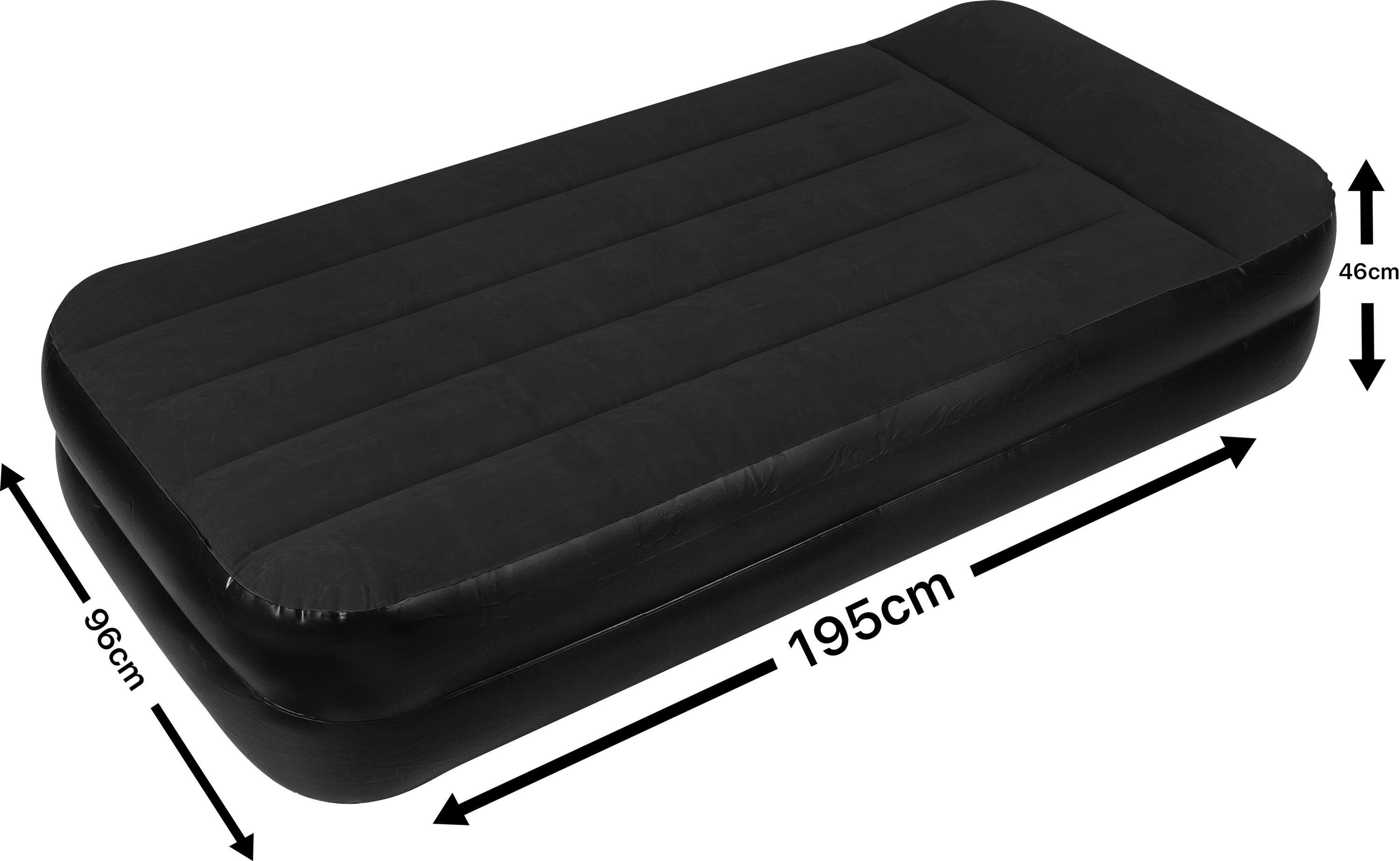 Avenli Luftbett Luftbett mit integrierter Elektropumpe 195 x 96 x 46 cm, (Luftmatratze für 1 Person), mit beflockter Oberfläche