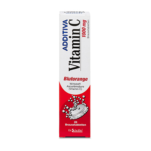 ADDITIVA Vitamin C Blutorange Brausetabletten  20 St  Brausetabletten