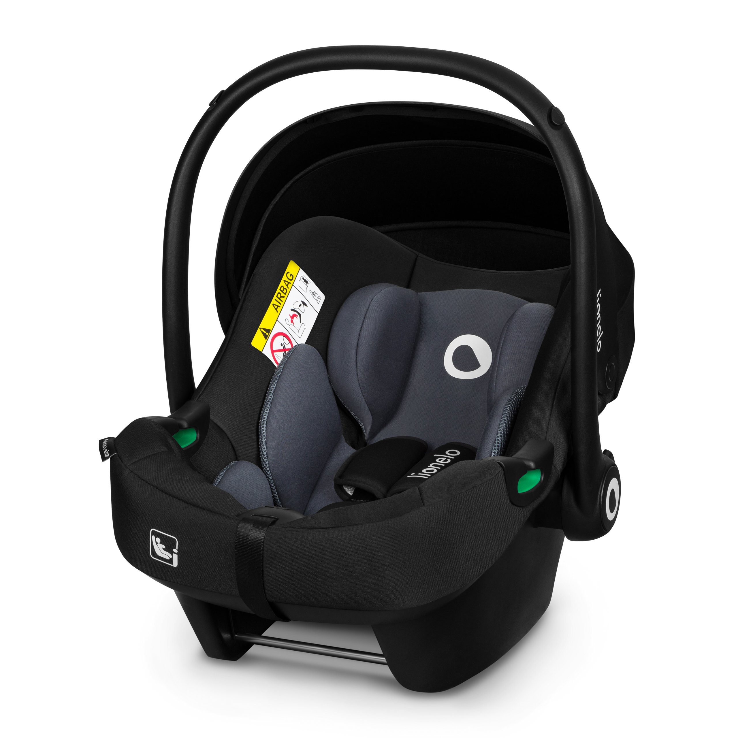 lionelo Babyschale ASTRID I-SIZE, ab: ab Geburt, bis: bis 87 cm, ab: 1,00 kg, bis: 16,00 kg, (Set), Sehr stabiler Träger, Höhenverstellung, Modernes Design