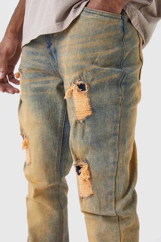 Tall Slim-Fit Stretch Jeans mit Rissen