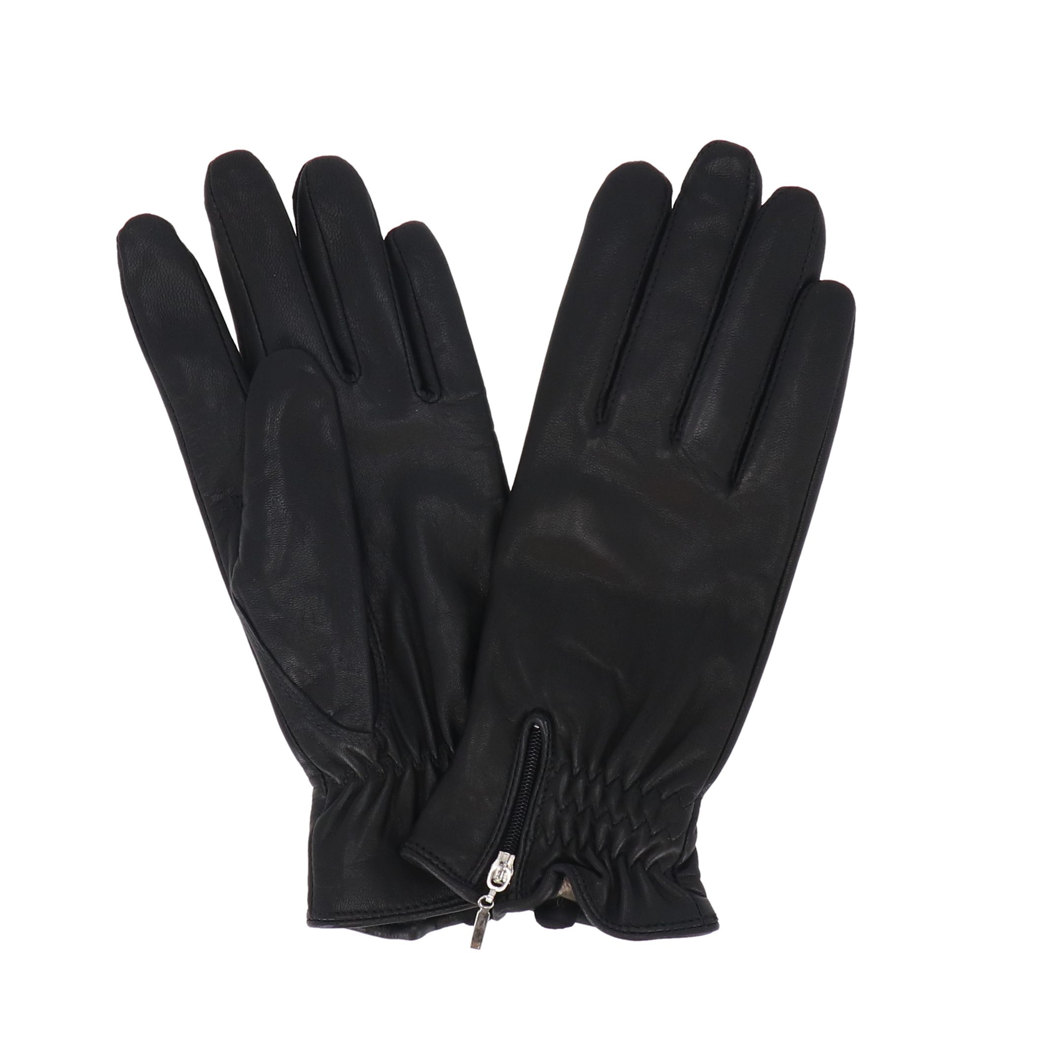 halsüberkopf Accessoires Lederhandschuhe Damenhandschuhe Leder mit Reißverschluss