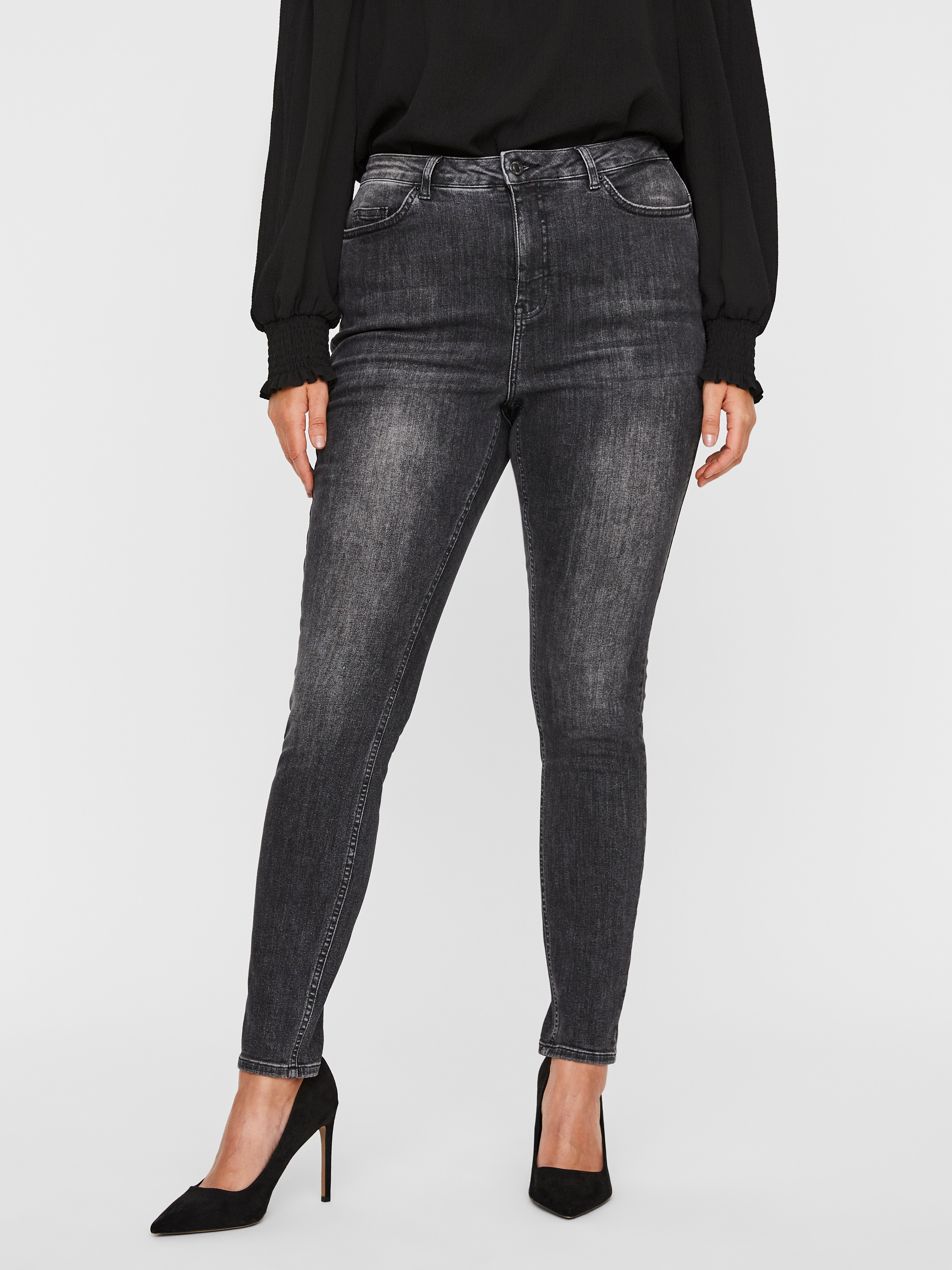 VMLORA Hohe Taille Skinny Fit Jeans