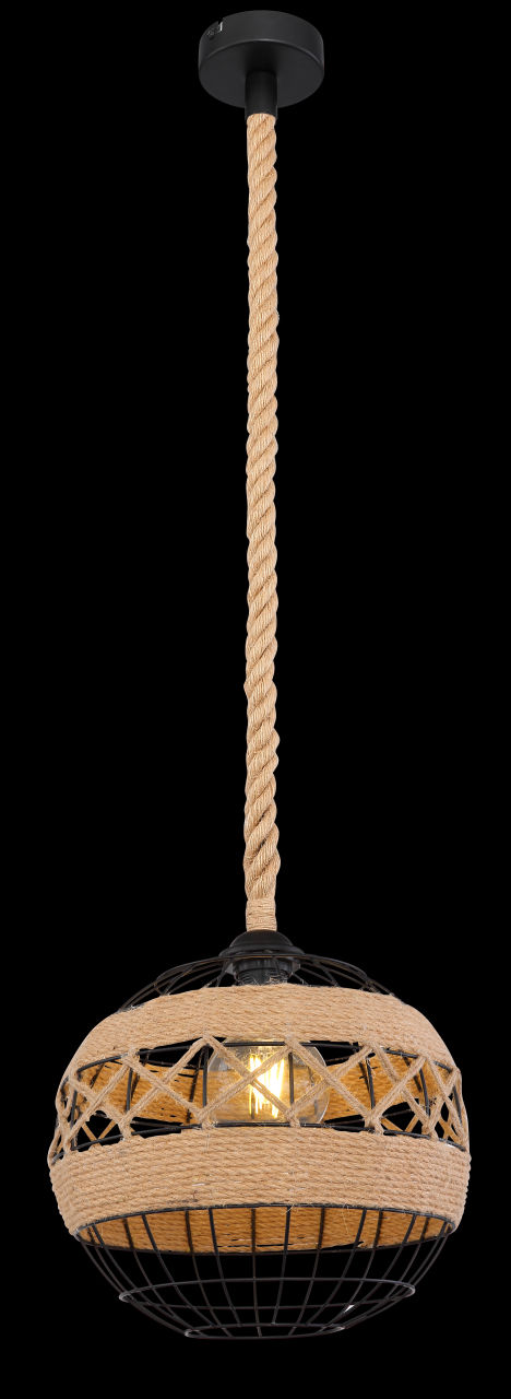 Globo Lighting - ULLEU - Hängeleuchte Metall schwarz, 1x E27