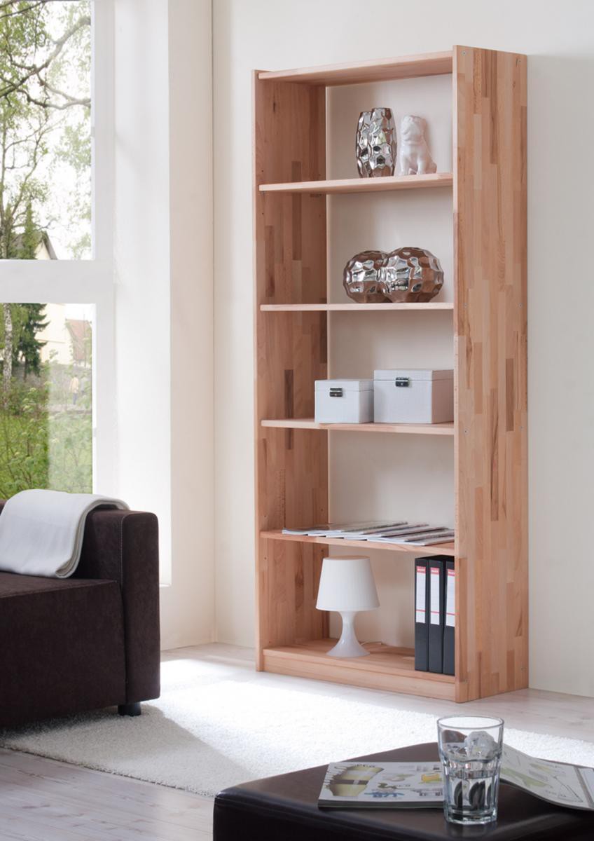 Ticaa Standregal Simon Buche massiv Natur 179 cm hoch