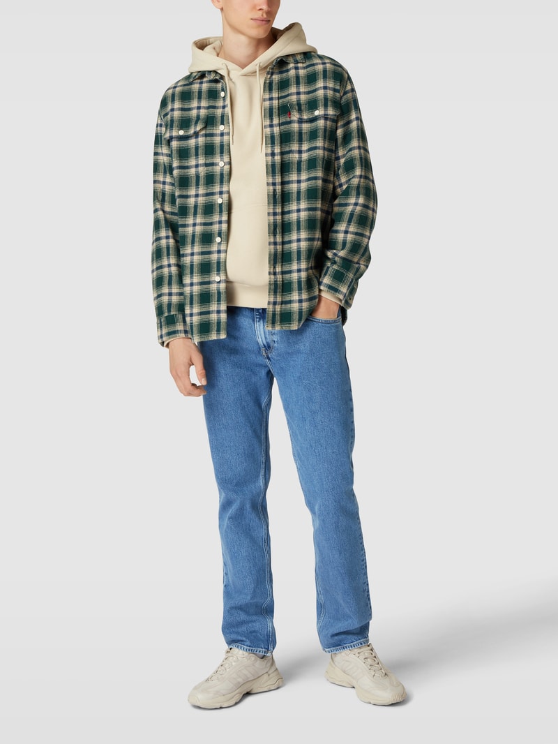 Jeans mit Label-Details Modell 'RYAN' in jeans