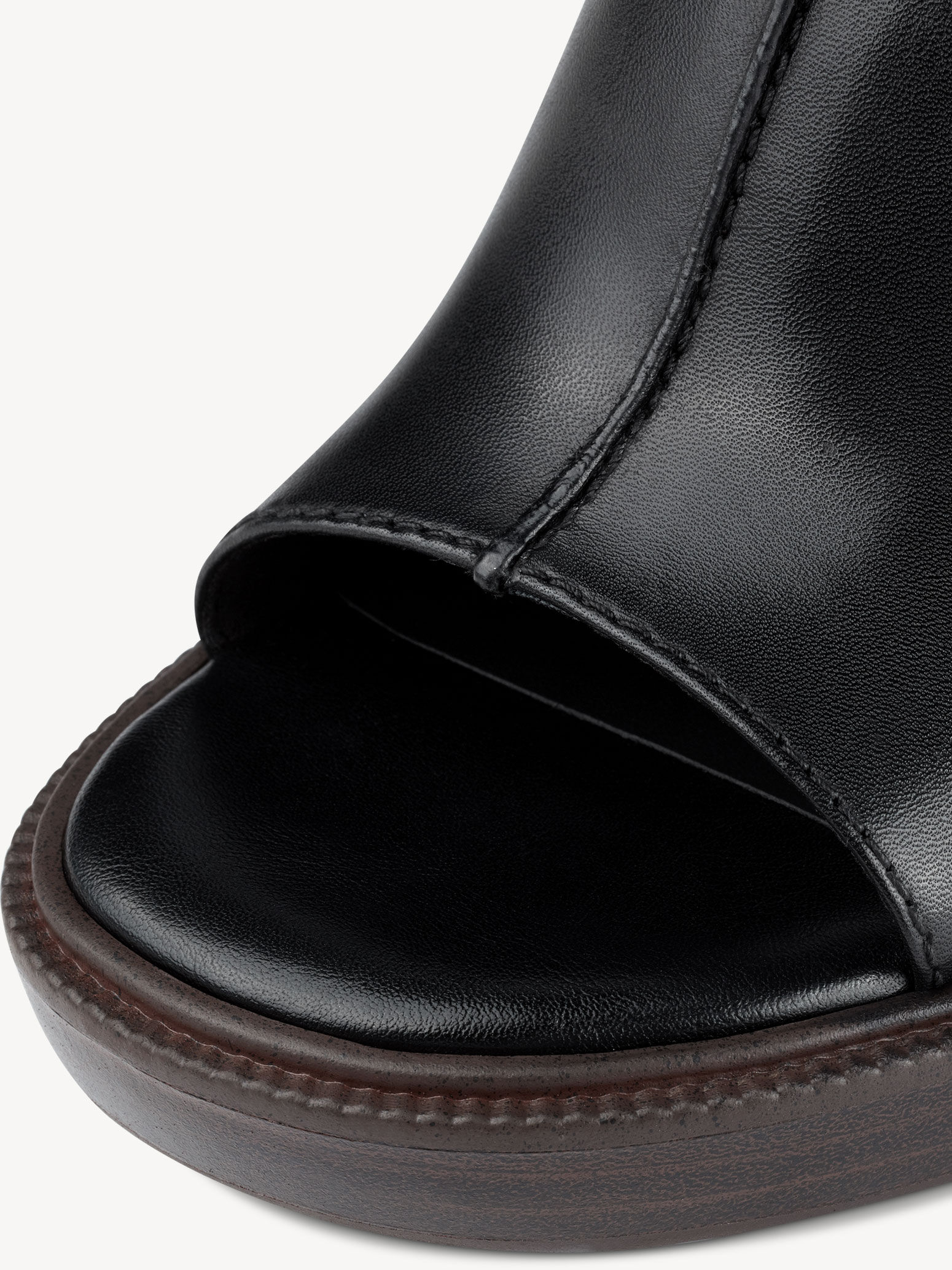 Mule en cuir - noir