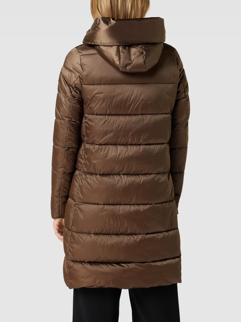 Jacke mit Label-Patch Modell 'Lysa' in dunkelbraun