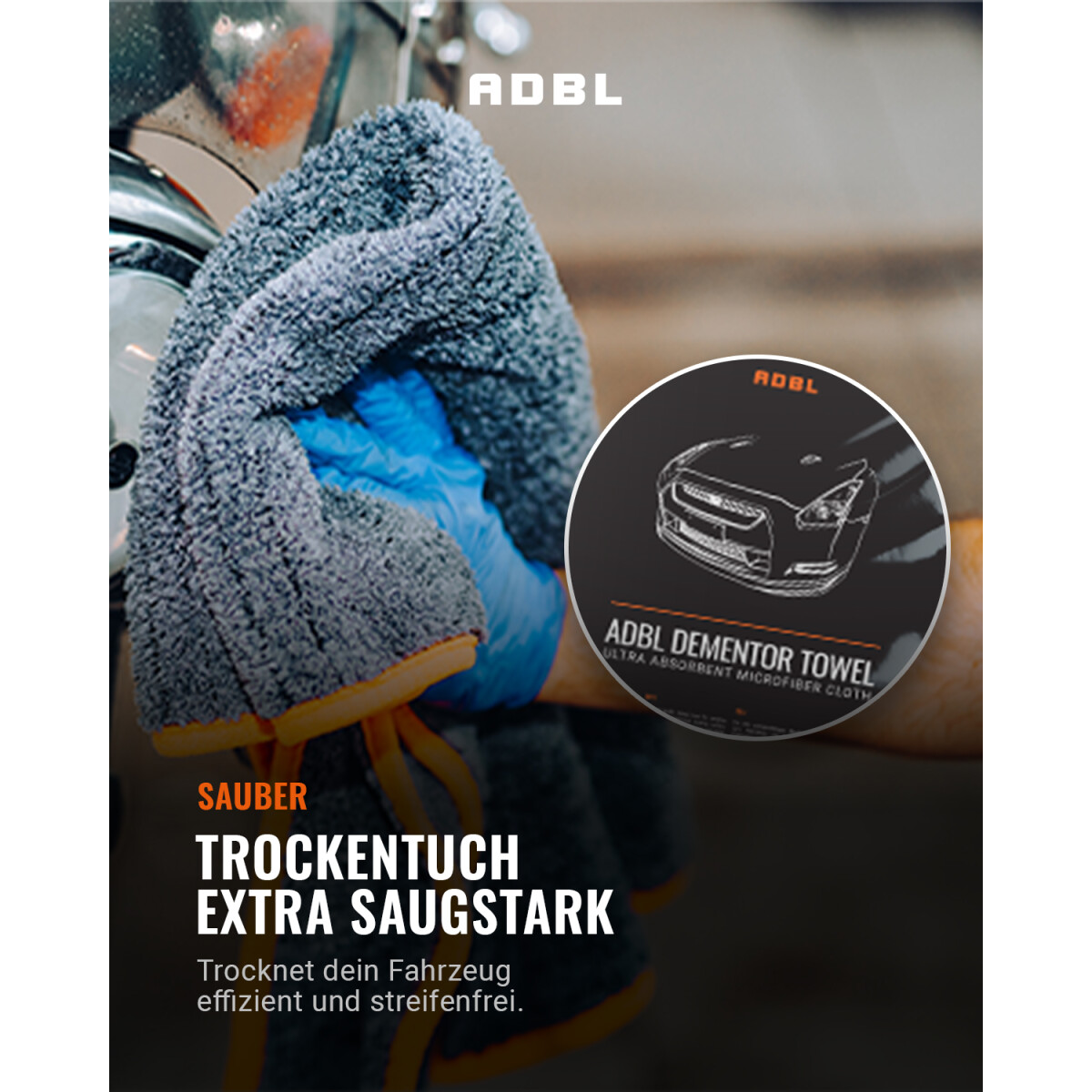 ADBL Dementor Towel Premium Trockentuch 900GSM 60×90