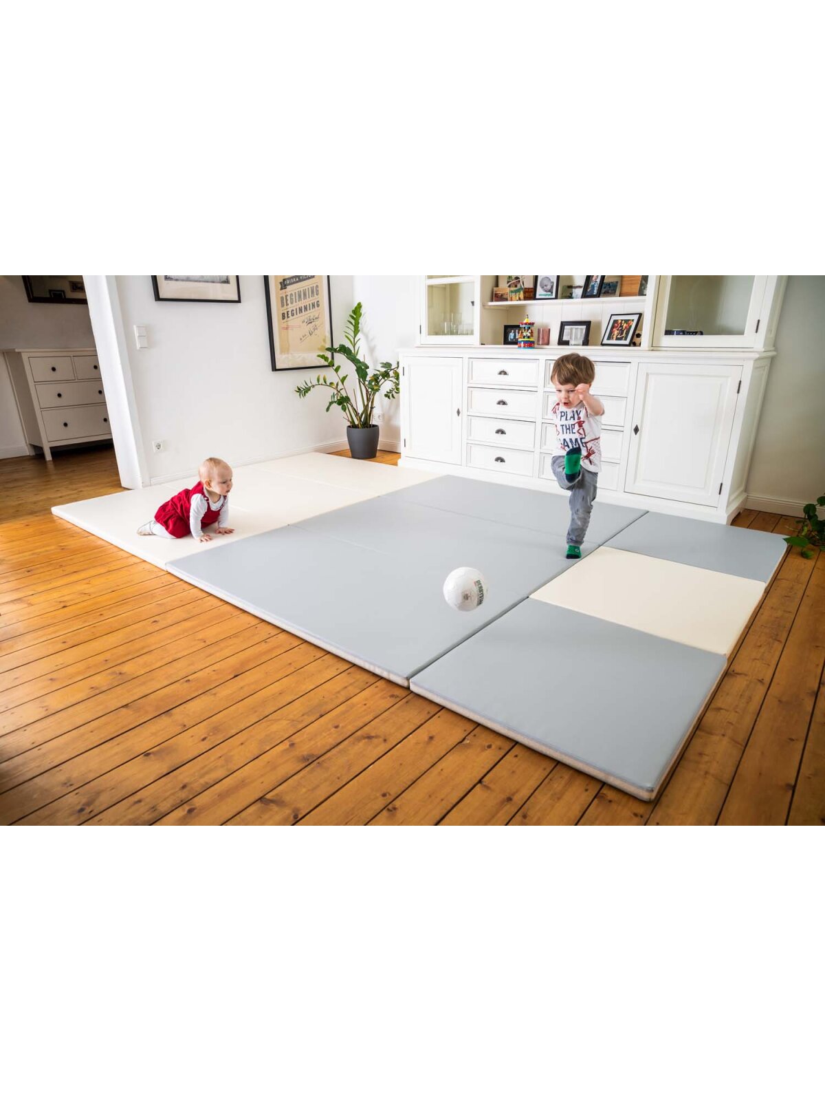Spielmatte Boogey, 2fach gefaltet, grau  210x140cm