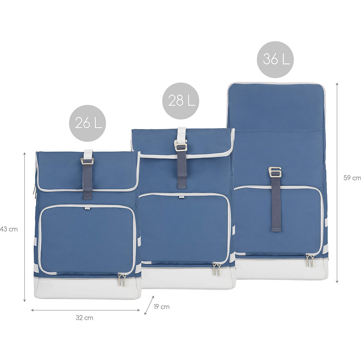 Wickelrucksack Le Sancy Mineral Blue