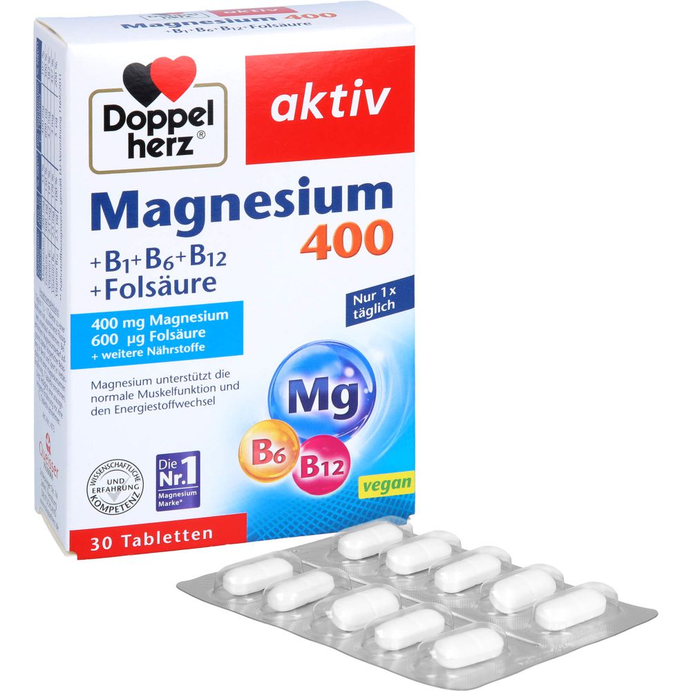 Magnesium 400+B1+B6+B12+Folsäure Tabl.