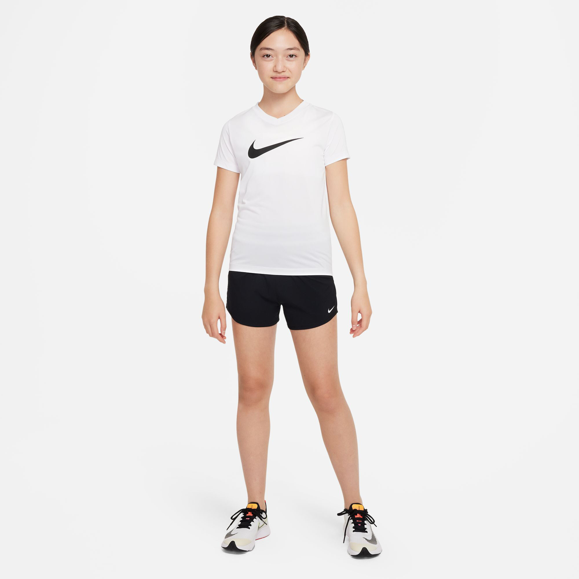 Dri-Fit Big Kids High Waisted Woven Shorts Mädchen - Schwarz