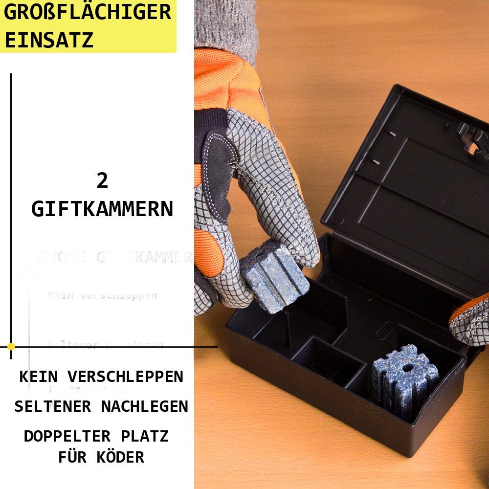 Petigi Köderbox 5x Mäuseköderbox Köderbox Köderstation Mäuseköder Maus Mäusefalle