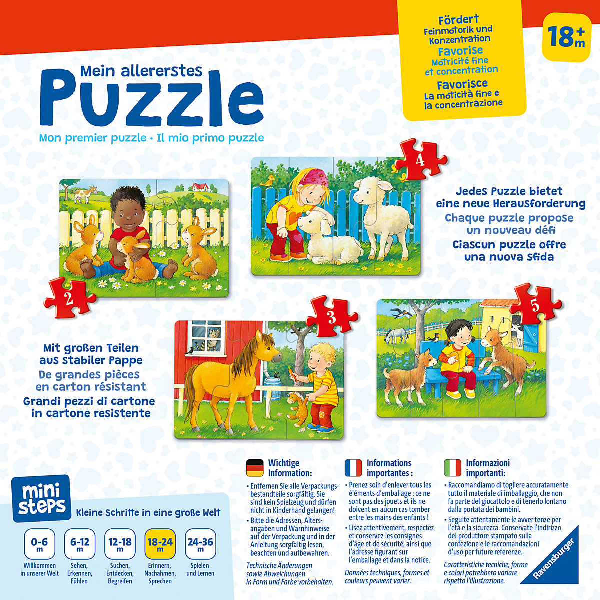 ministeps® Mein allererstes Puzzle: Streichelzoo