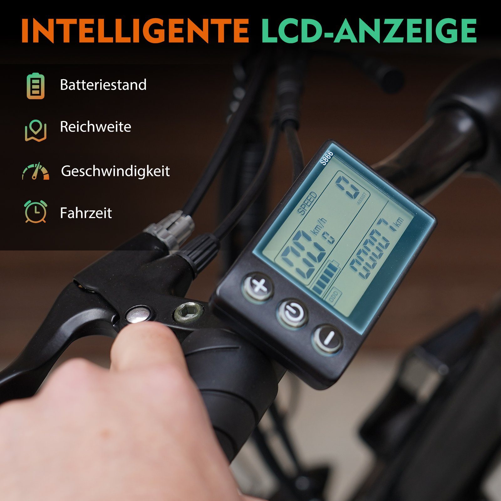 ELEKGO E-Bike 28 Zoll Elektrofahrrad Pedelec mit 36V12Ah Akku für Erwachsene, 7 Gang shimano, 250W Motor