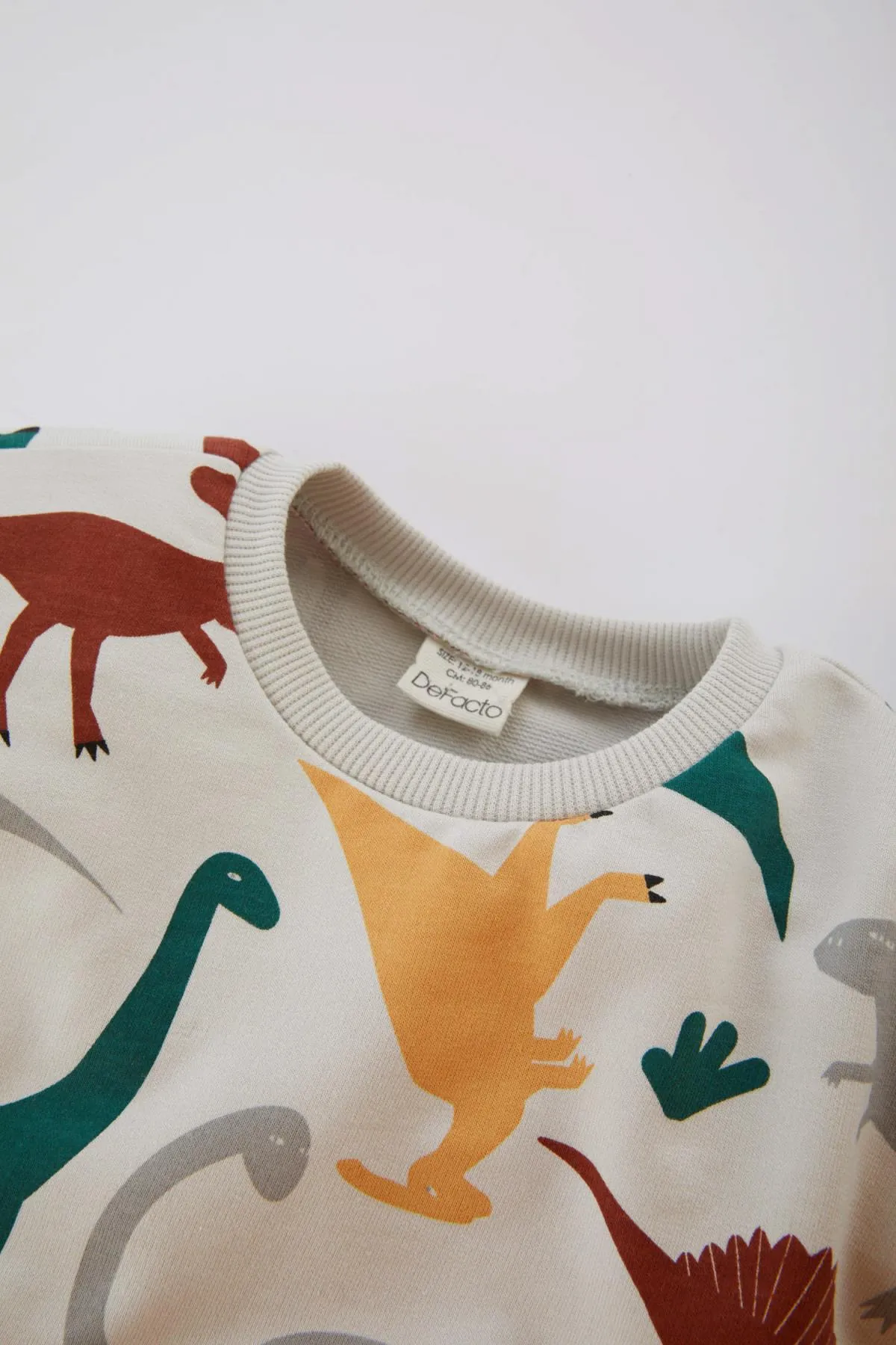 DeFacto  2-teiliges Set mit Sweatshirt und Jogginghose mit Dinosaurier-Aufdruck für Babys (Jungen) B9496a524sp