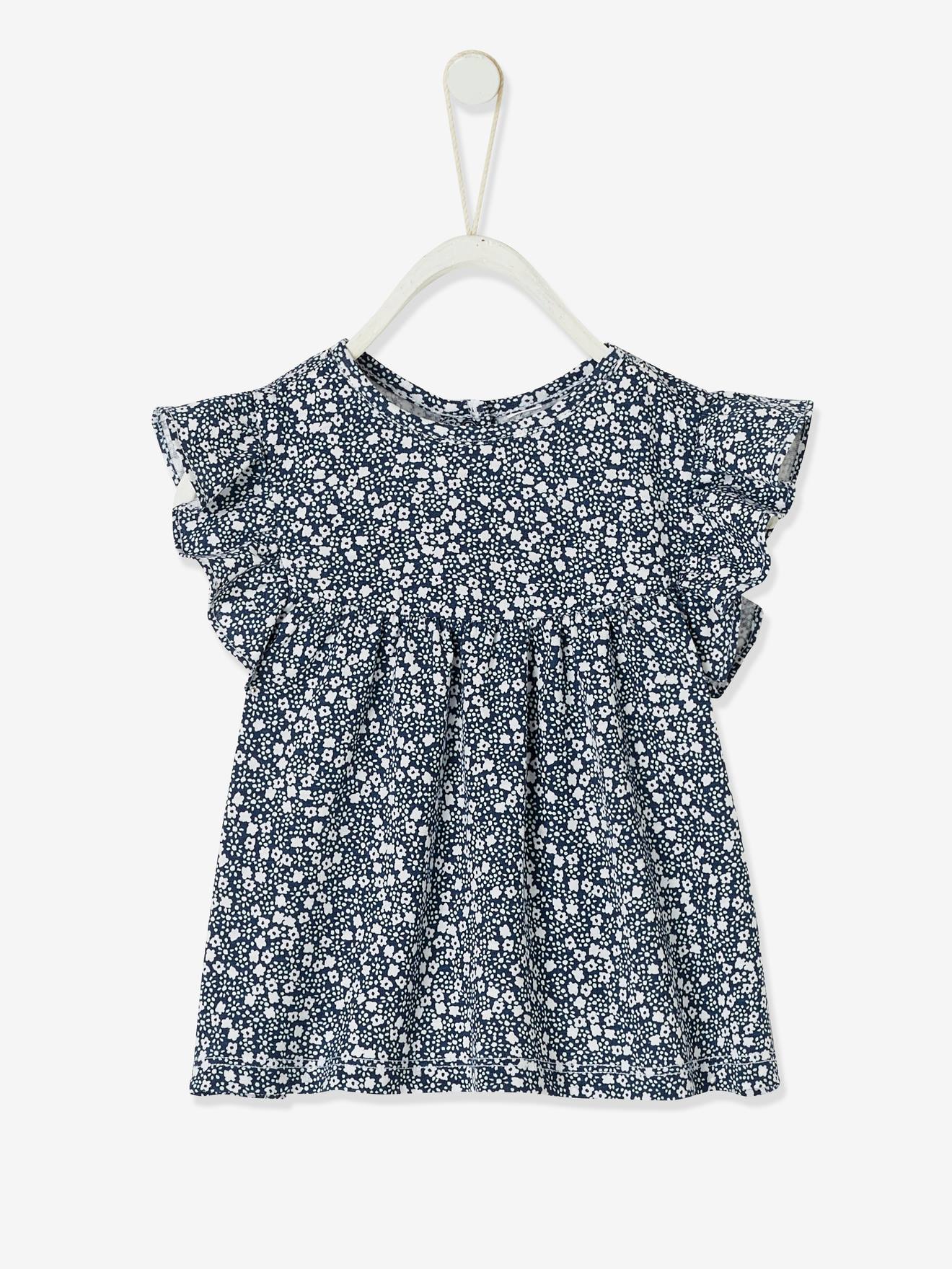 T-shirt imprimé fleurs bébé orange imprimé