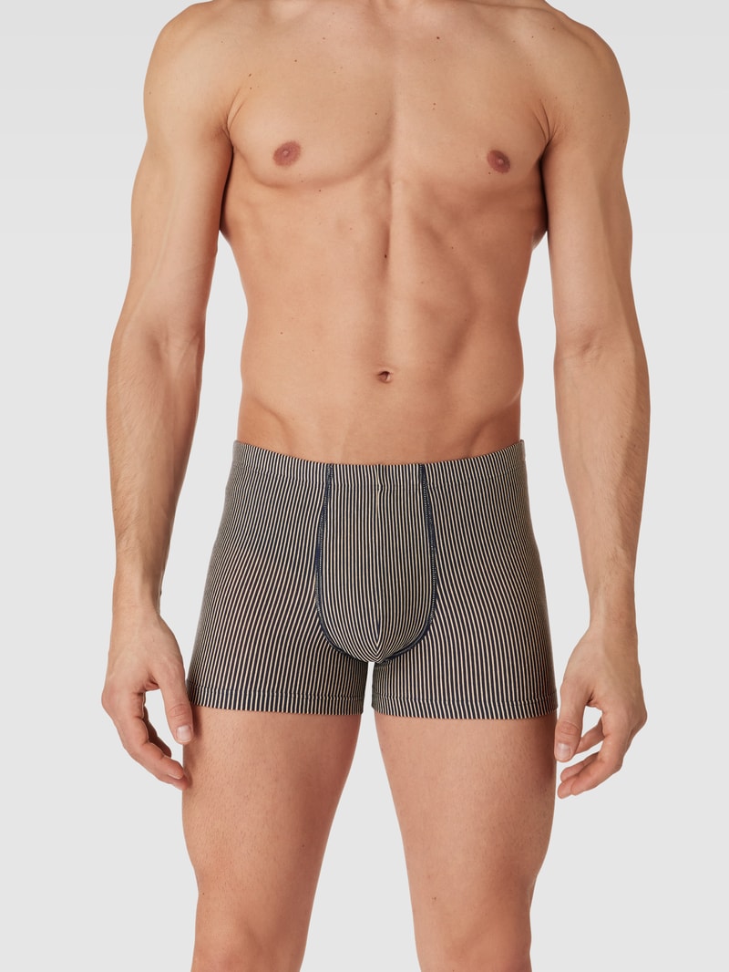Trunks mit Streifenmuster Modell 'hautnah' in dunkelblau