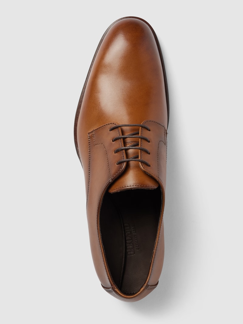 Derby-Schuhe aus Leder Modell 'Sabre' in cognac