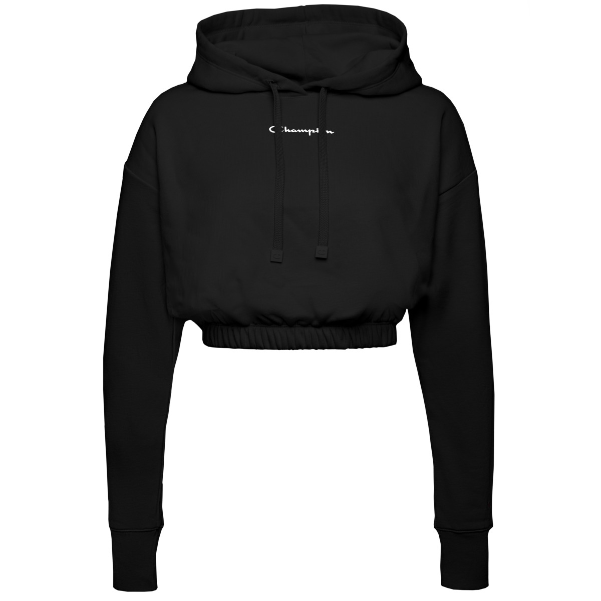 Champion Hooded Crop Top Kapuzenpullover schwarz