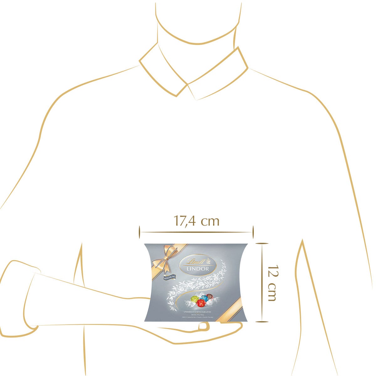 LINDOR Kissenpackung Mischung Silber, 150g