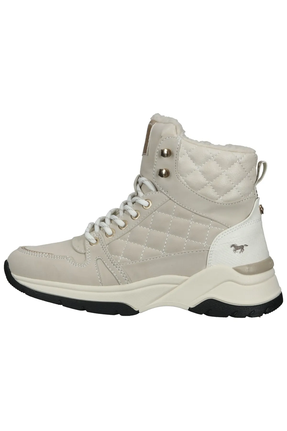 Mustang  Stiefelette - Beige - Flacher Absatz