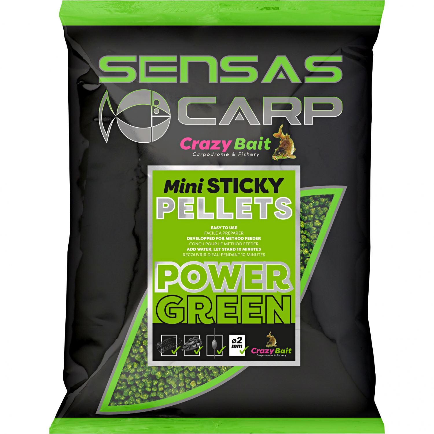 Sensas Mini Sticky Pellets (Power Green)
