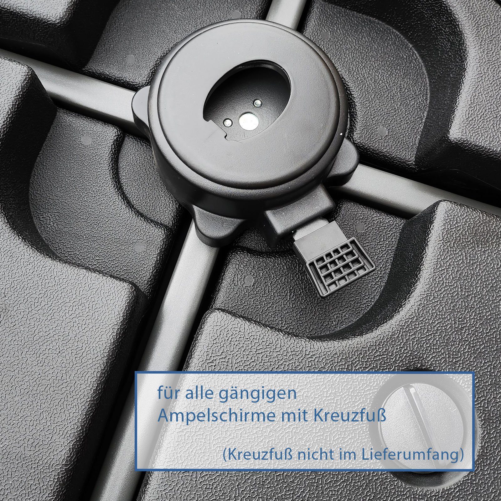 osoltus Bodendübel osoltus Einlegeplatten Ampelschirm Kreuzfuß befüllbar 92kg