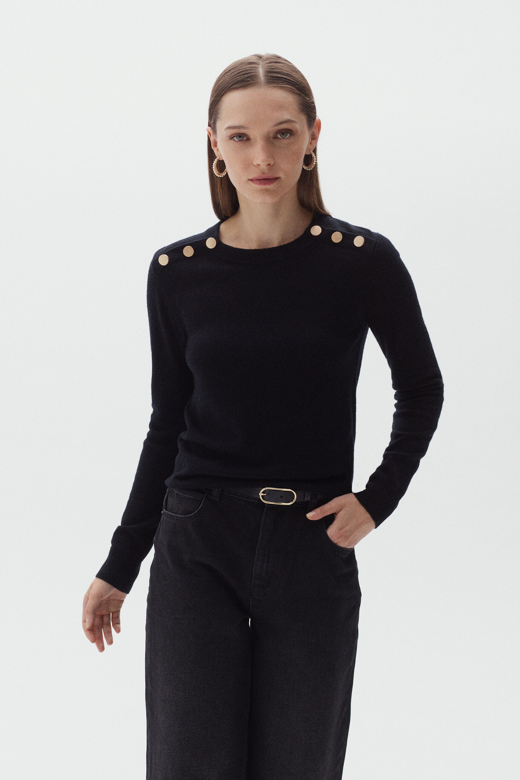 pull romuald 100% laine noir femme