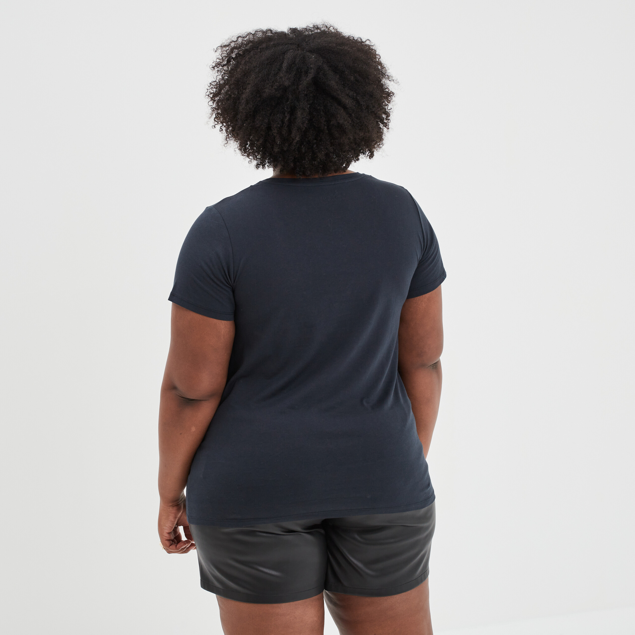 T-shirt manches courtes DS Bad Girls gris foncé femme grande taille | La Halle