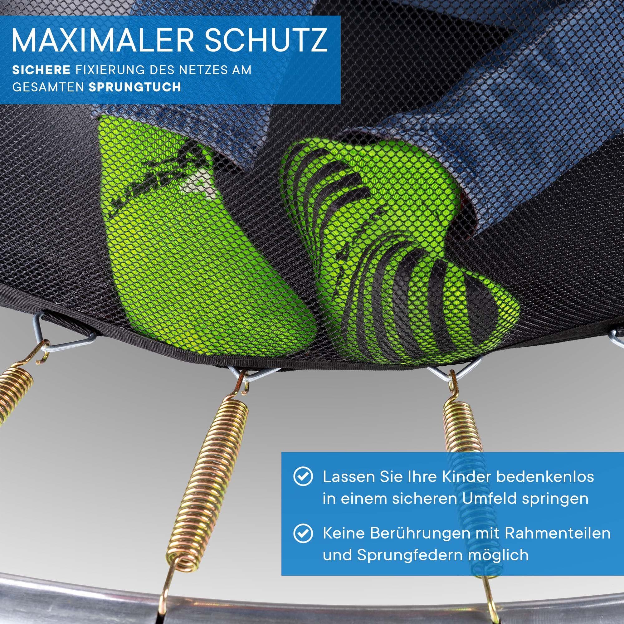 Kinetic Sports Gartentrampolin Ultimate Pro, Ø 244,00 cm, TÜV GS-geprüft, Designed in Germany, 244, 305, 366, 427 cm