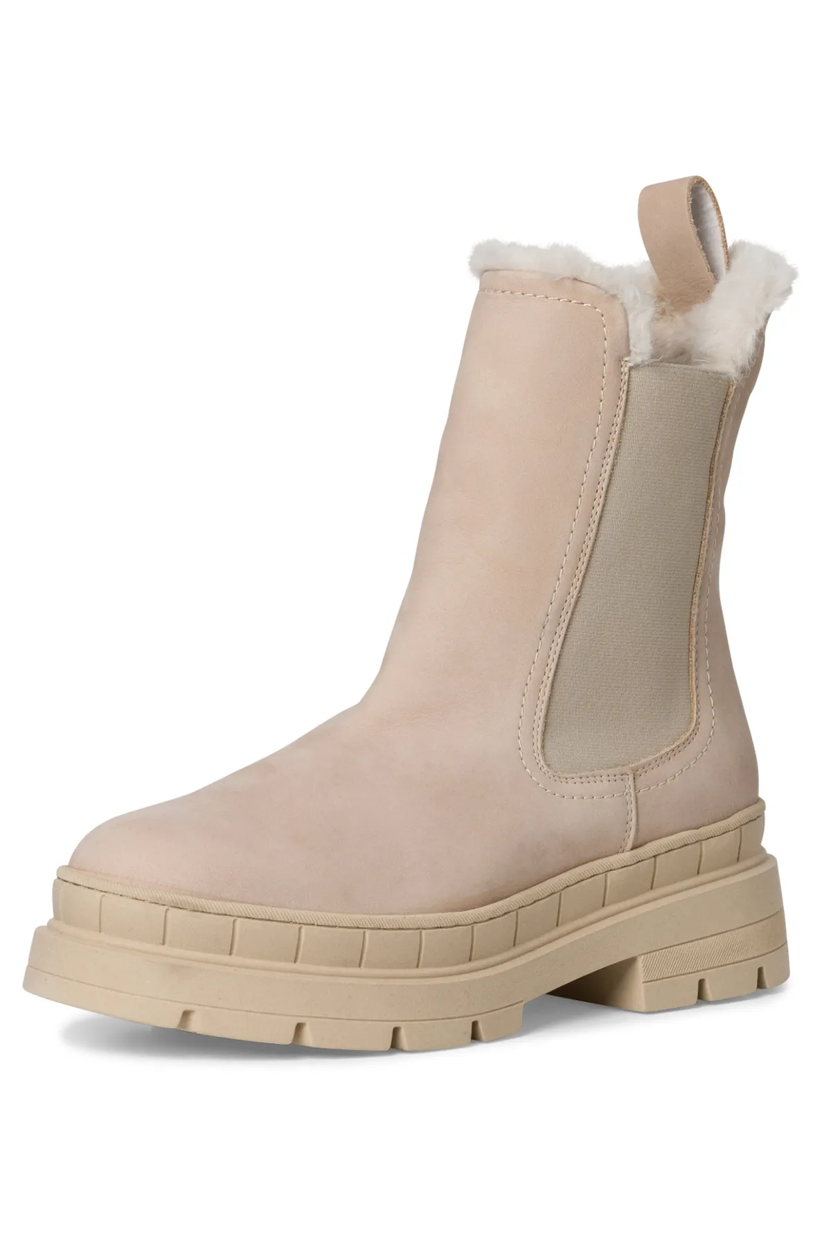 Tamaris  Damen Elegante Stiefelette 1-26935-41 Grau 375 Antelope Leder mit TOUCH-IT