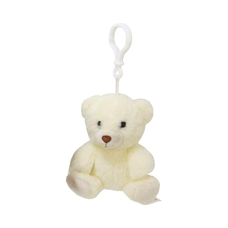 FunToys Bamse mini m/klips hvit