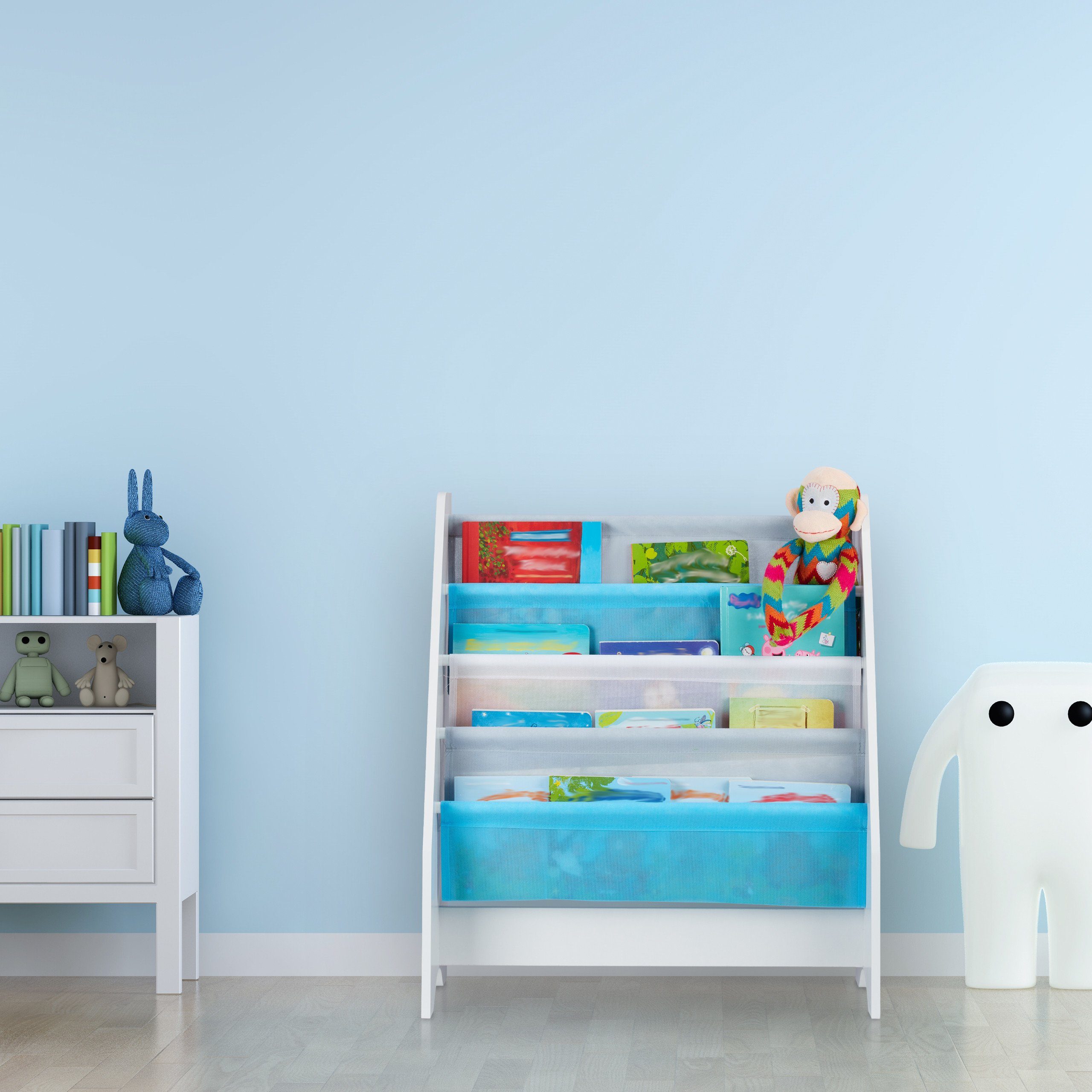 relaxdays Bücherregal Kinder Bücherregal, A