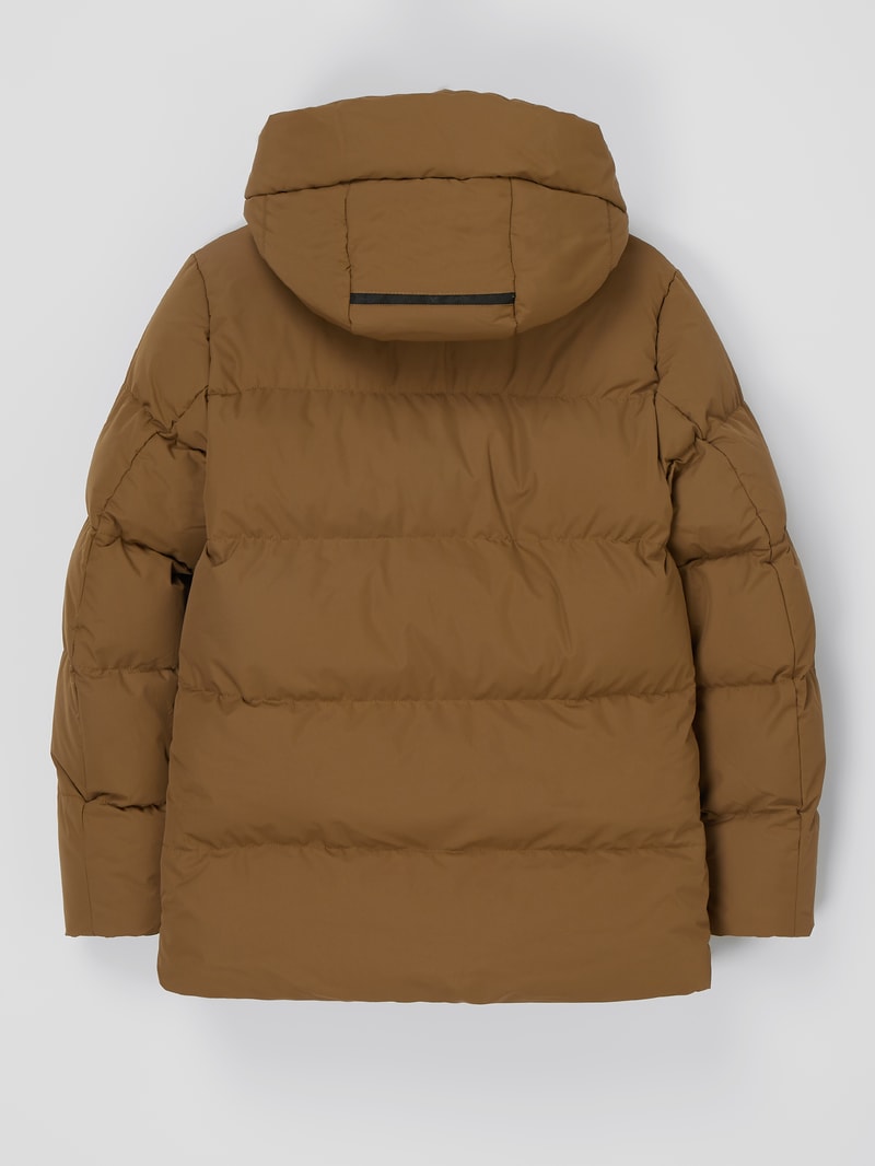 Steppjacke mit Kapuze in hellbraun