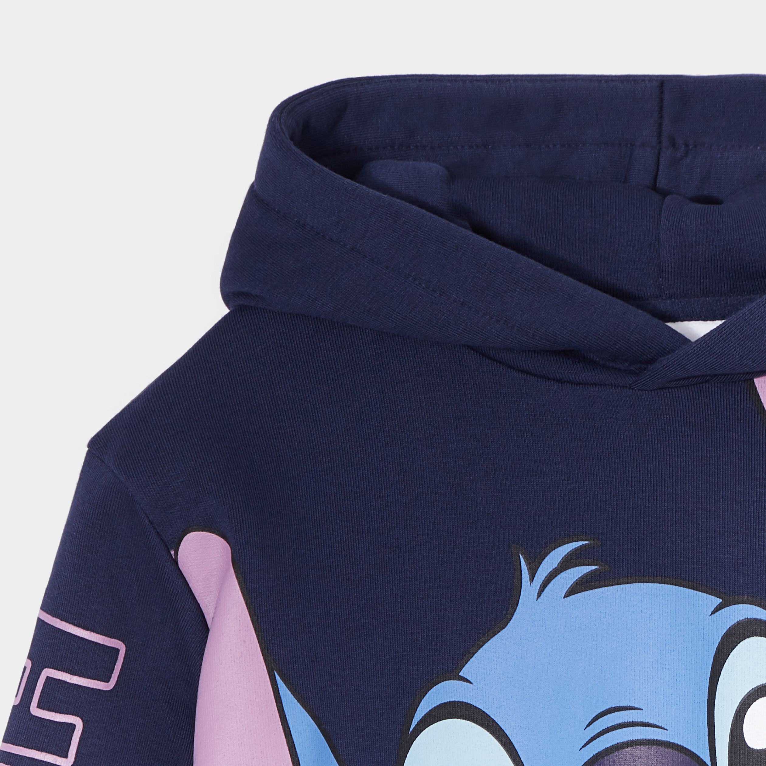 Sweat à capuche hoodie Stitch bleu marine fille | La Halle