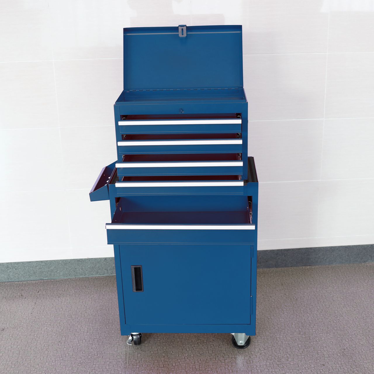 Tech Craft Tech Craft Werkstattwagen, blau, 5 Schubladen