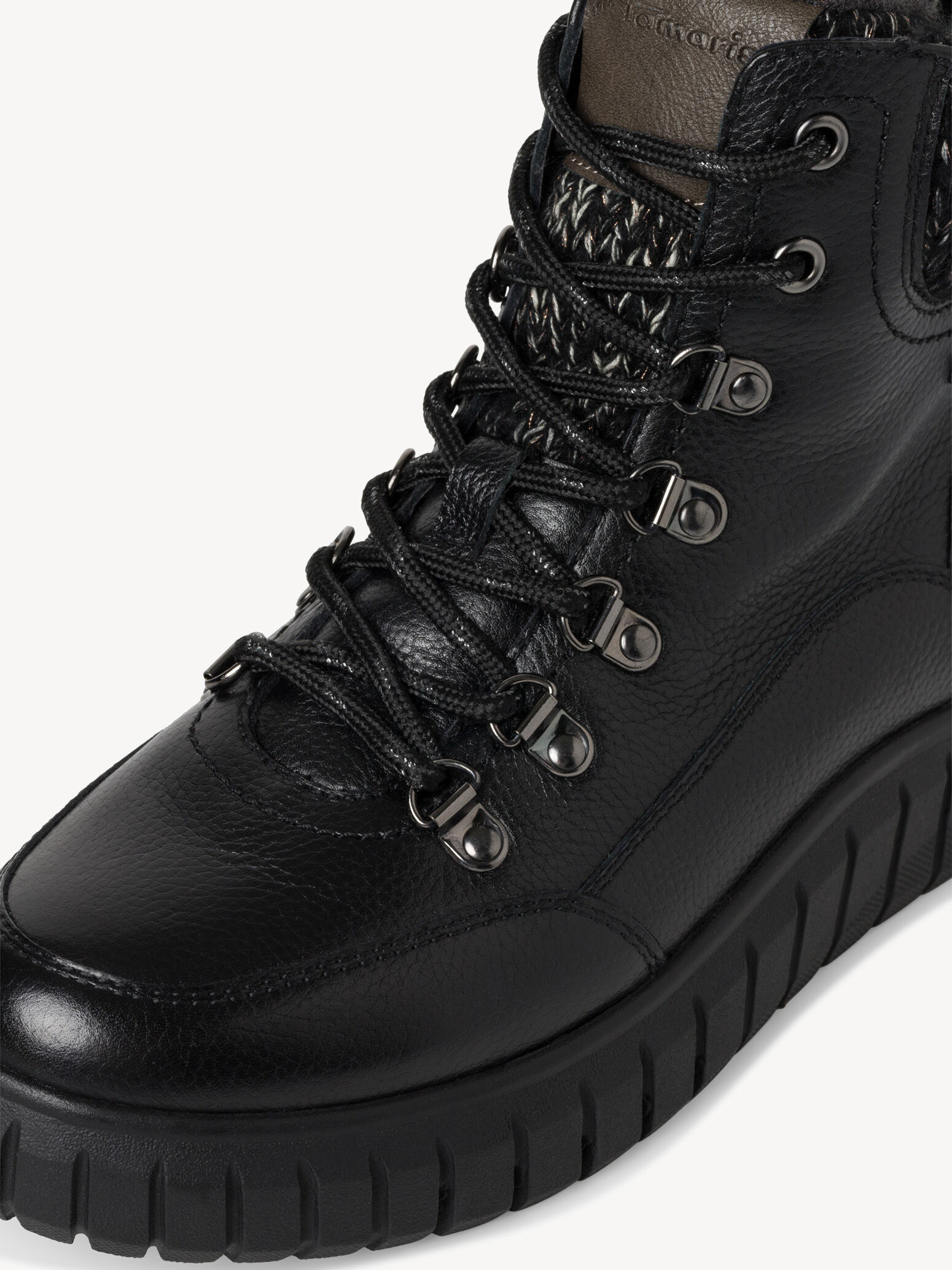 Bottine en cuir - noir
