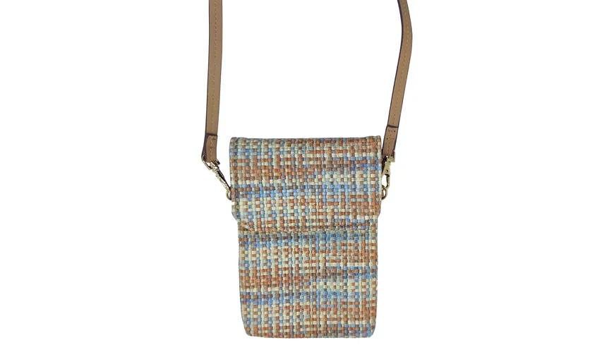 Handy Tasche beige, blau