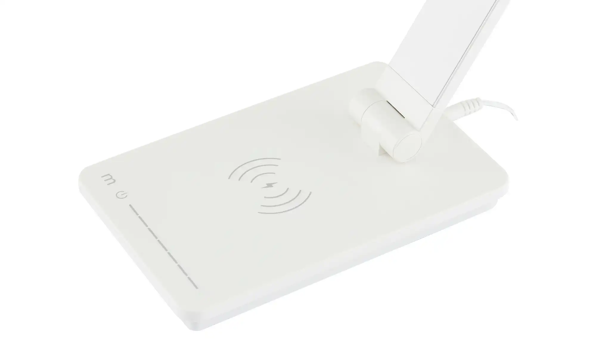 KHG LED-Tischleuchte, weiß mit Qi-Charger